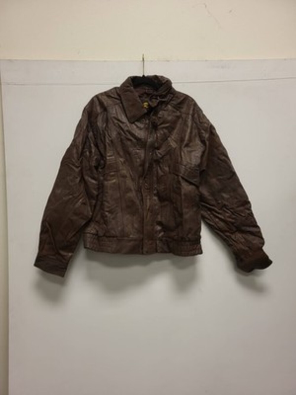 Reed Leather Jacket Mens XXL Brown Bomber Style India Made Vintage Outerwear